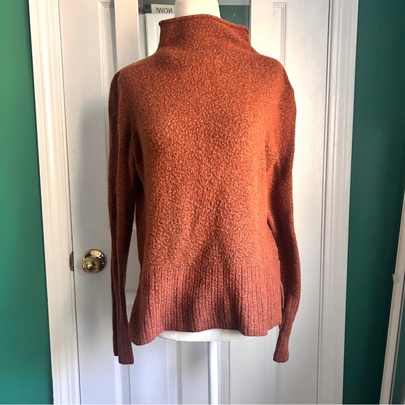Madewell Burnt Orange/Rust Wool Blend Cozy Sweater M - Picture 2 of 9
